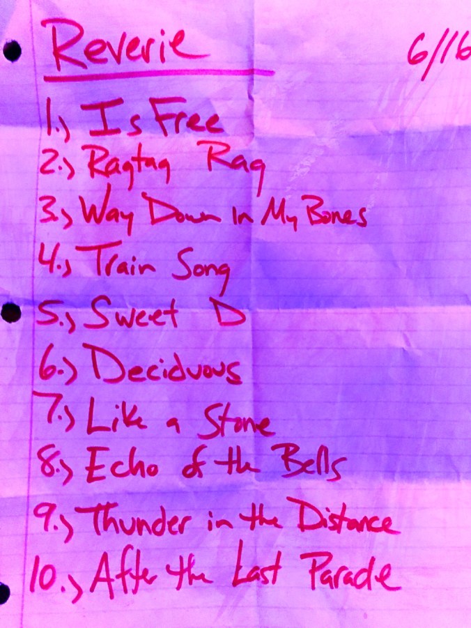 Reverie setlist